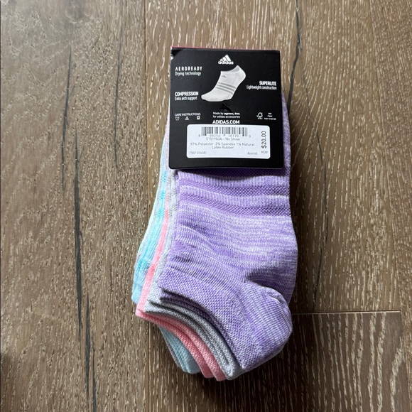 Adidas Women’s Superlite 6-pack no show socks - Picture 2 of 4